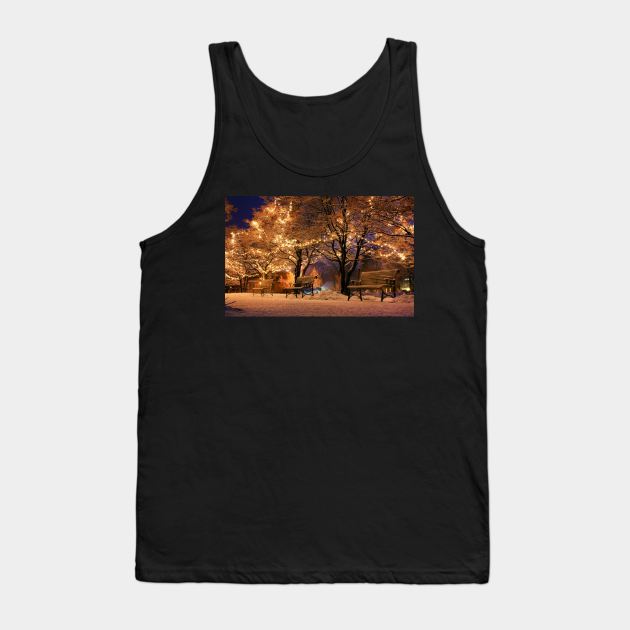 Lights in the City - Happy Holidays Tank Top by Pop Cult Store